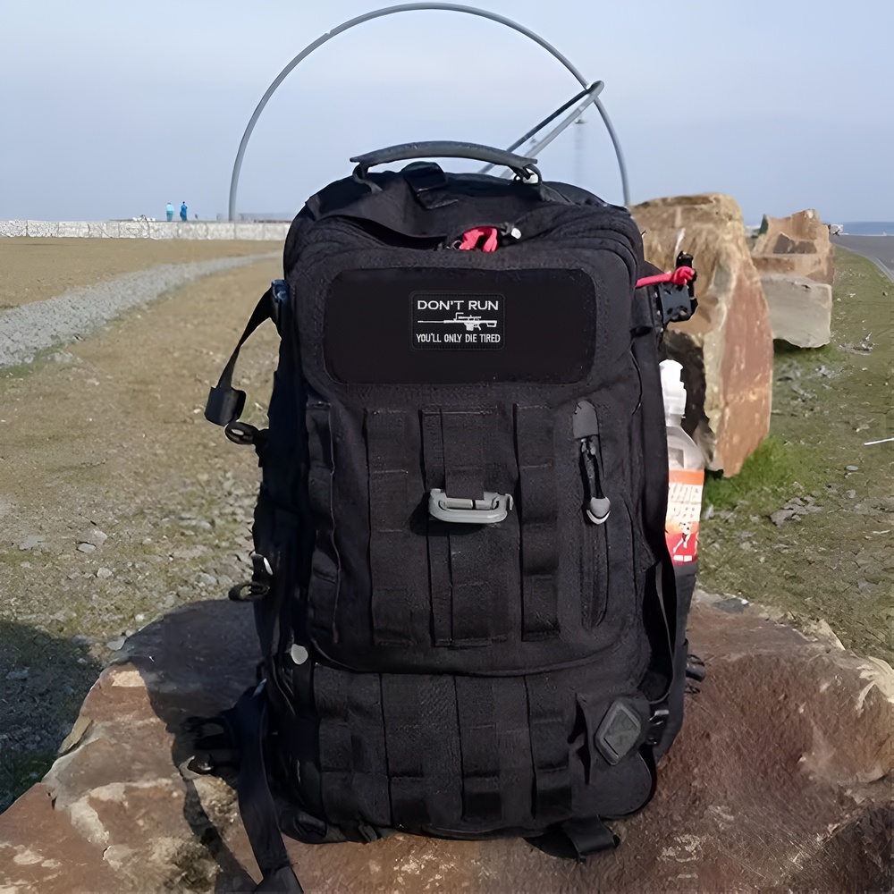Não corra diversão meme moral  - Rucksack Military Style avaliação e preço