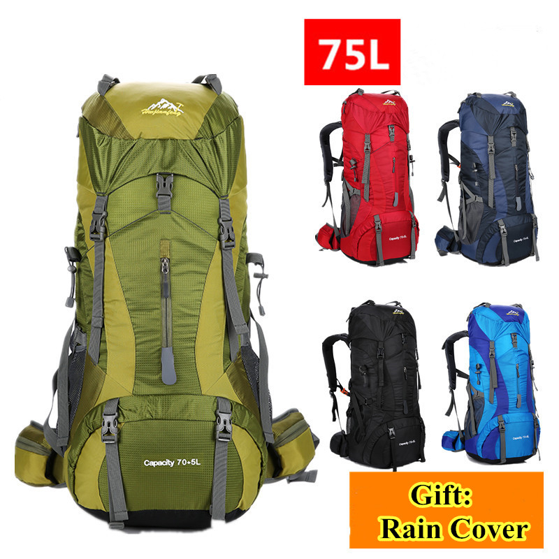 75l das mulheres dos homens ao - Rain Cover Backpack avaliação e preço